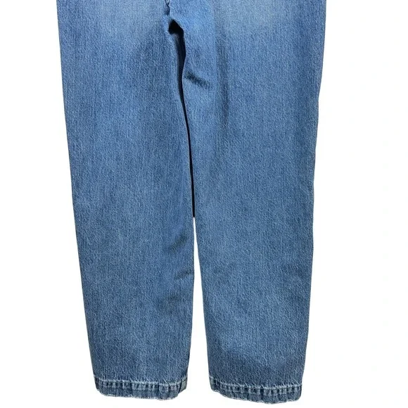 Madewell Straight-Leg Jean Overalls XXS Hickory Wash Faded Denim Cropped Length - Picture 15 of 15
